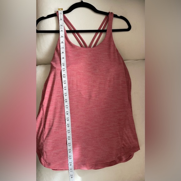 Lululemon Movement To Movement 2 in 1 Tank Top Heathered Pink Color Size 8 - Picture 4 of 13